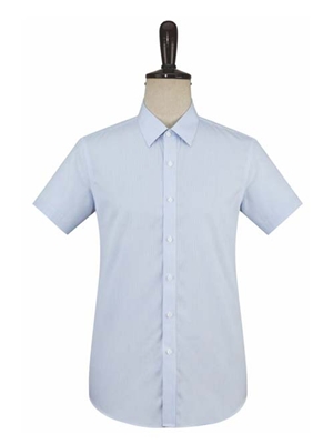 MTG-309藍條男短袖襯衫