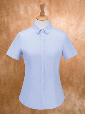 MTV-263藍條女短袖襯衫